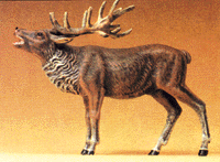 Wild Animal Figures, 1/24 - 1/25 Scale -- Bellowing Stag Elk, 1:25