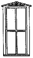 San Juan Details (formerly Grandt Line) 5014 Window -- Durango Station, 4-Pane, Scale 36 x 87"  91.4 x 221cm pkg(8), HO Scale