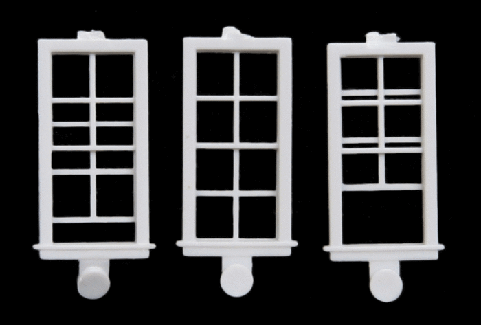 Micro Engineering 80064 Windows -- 8-Pane, 28 x 64" 71.1 x 163cm pkg(8), HO Scale