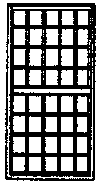 San Juan Details (formerly Grandt Line) 8002 Windows -- Double-Hung, 40-Pane - Scale 8 x 16'  2.4 x 4.9m pkg(8), N Scale