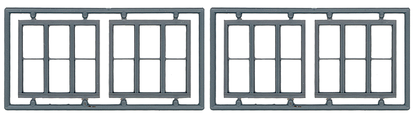 Tichy Train Group 8094 Windows - Double Hung pkg(4) -- Three 1/1 Single Window; Scale 100 x 92"  (Fits 1.18 x 1.1" Opening), HO Scale
