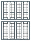 Tichy Train Group 8100 Windows - pkg(8) -- 27-Pane Industrial, Enginehouse - Scale 44 x 140"  112 x 356cm, HO Scale