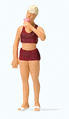 Preiser Kg 28163 Woman Eating Ice Cream, HO Scale