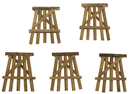 Grand Central Gems TB7 Wood Trestle Bents - Assembled -- Small, 1 1/2" Tall pkg(5), N Scale