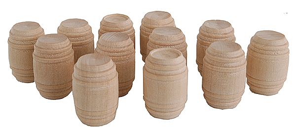 JV Models 8603 Wooden Barrels pkg(12), O Scale