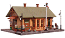 Woodland Scenics WOO5207 Woodland Station - Landmark Structures(R) -- Kit - 4-1/32 x 2-15/16" 10.2 x 7.46cm, N Scale
