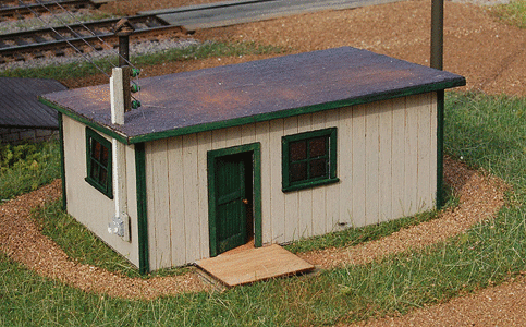 GCLaser 1255 Yard Office -- Kit - 3-1/4 x 2-1/2 x 2-1/8" 8.3 x 6.3 x 5.4cm, HO Scale